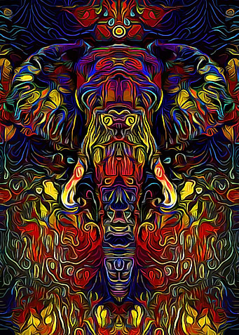 Elephant Abstract Portrait