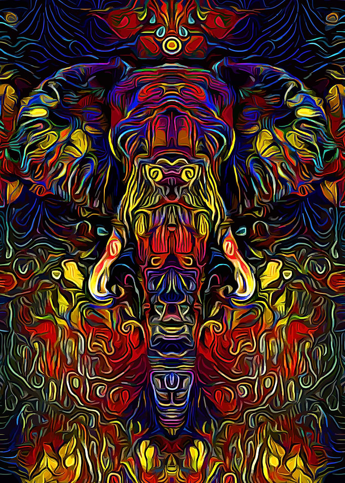 Elephant Abstract Portrait