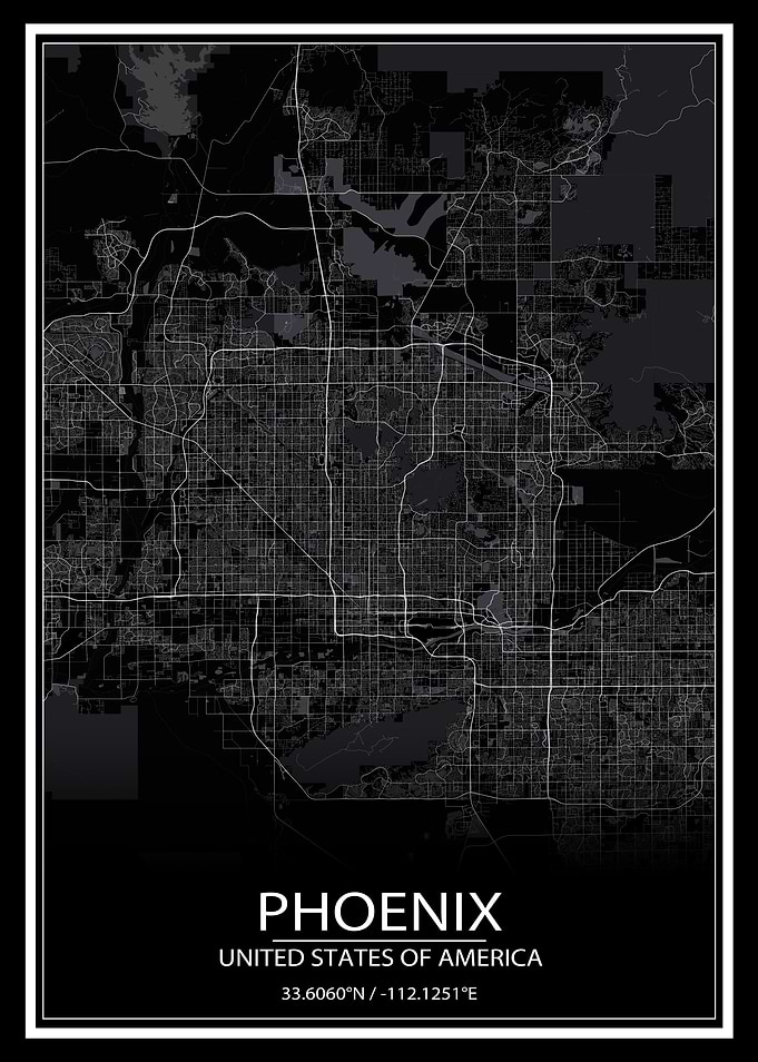 Phoenix Black Map