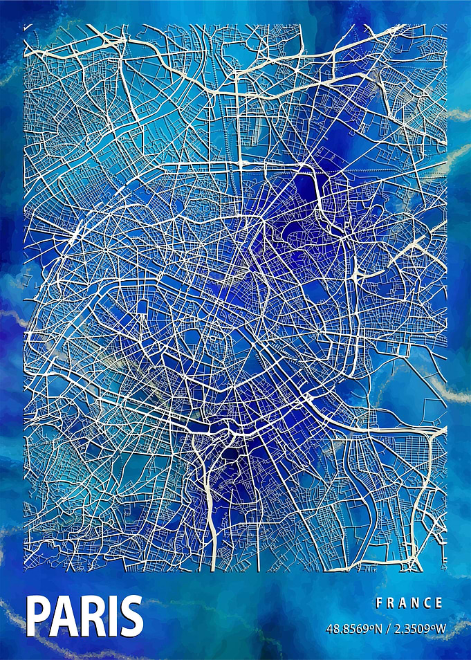 Paris City Map France