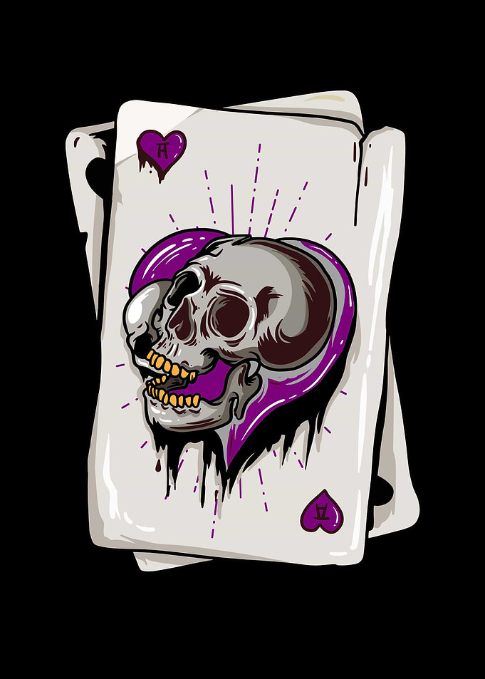 Asexual Pride Skeleton