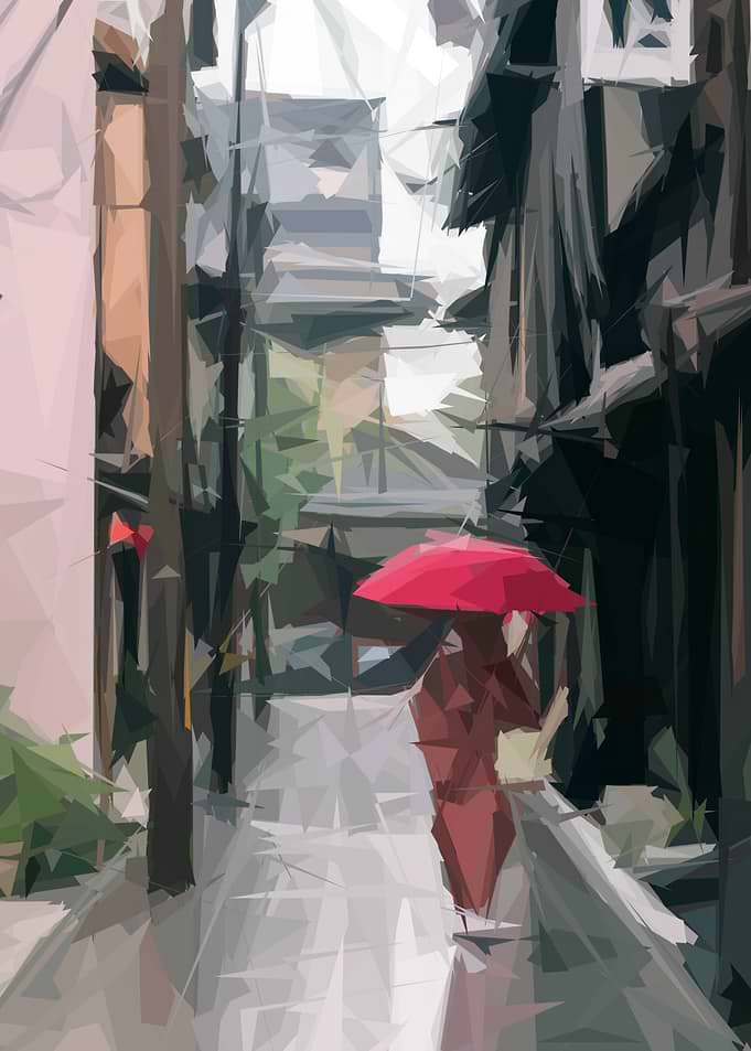 Japanese Girl Rain Walk