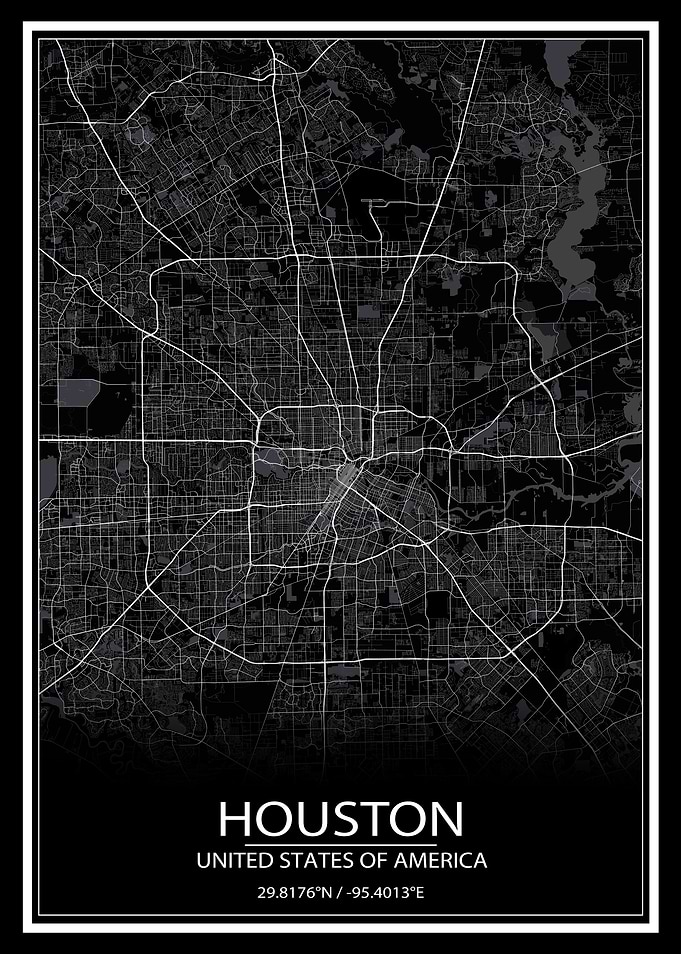 Houston Black Map