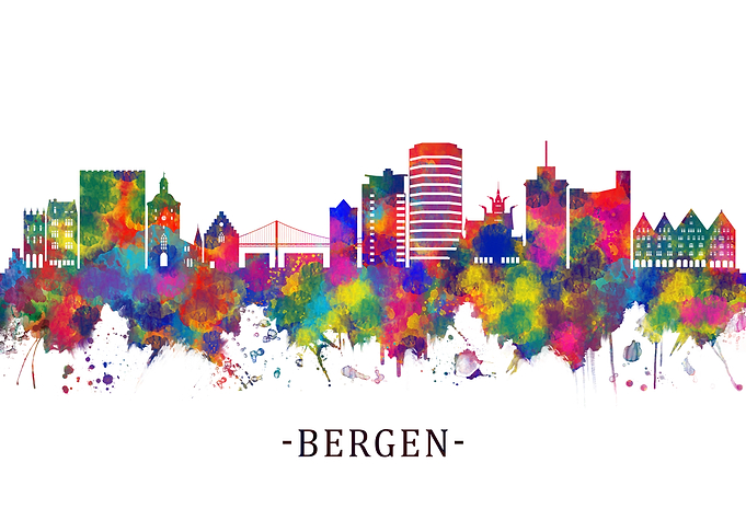 Bergen Norway Skyline