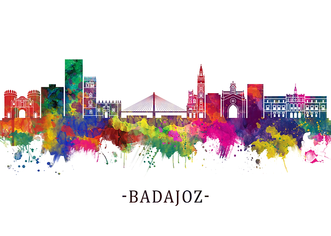 Badajoz Spain Skyline