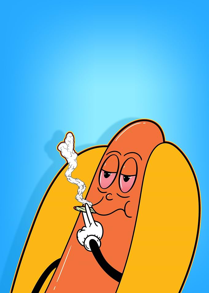Stoned Hot dog