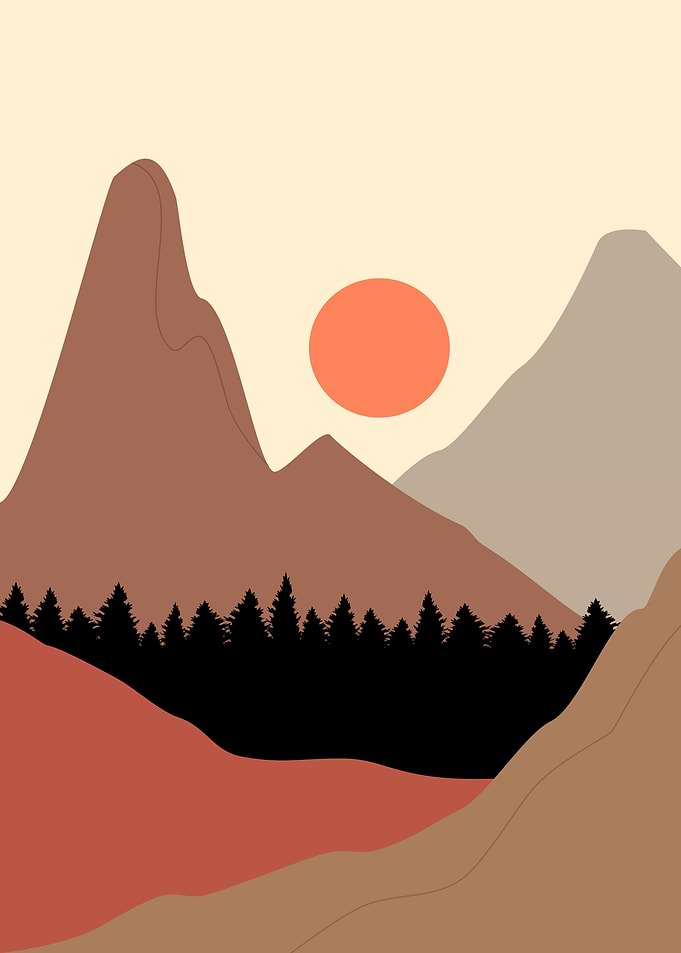 mountain in the morning