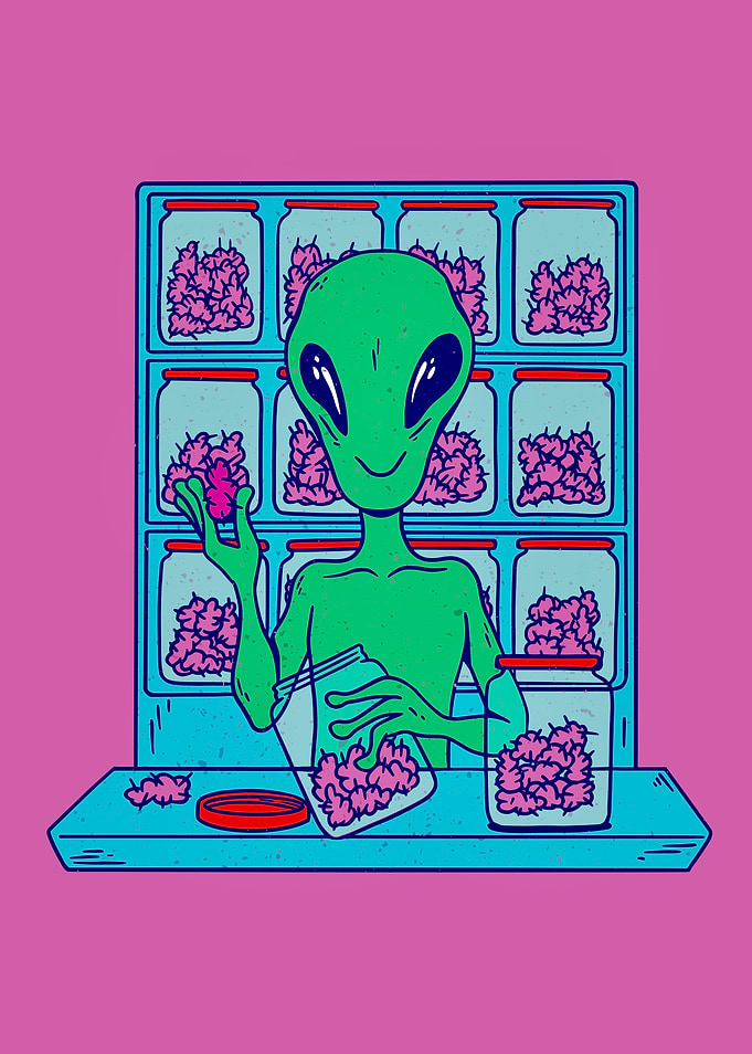 Alien motivational wine
