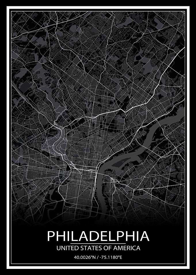 Philadelphia Black Map