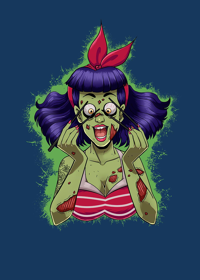 zombie pinup girl