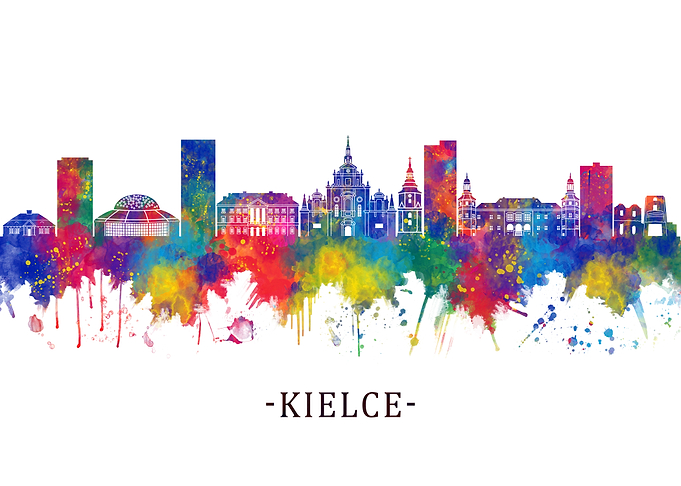 Kielce Poland Skyline