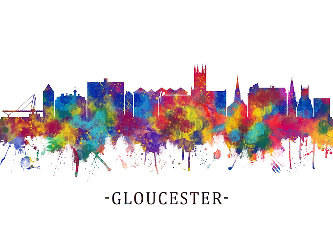 Gloucester England skyline