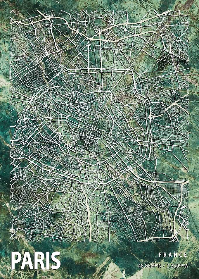 Paris City Map France