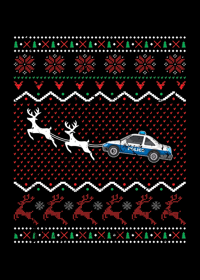Xmas Police Car Policeman