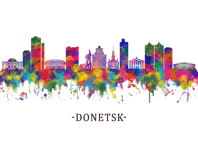 Donetsk Ukraine Skyline