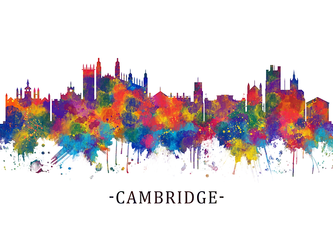 Cambridge England Skyline