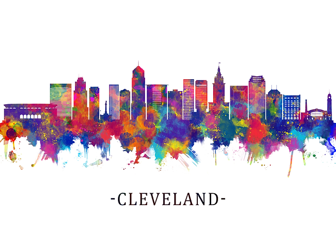 Cleveland Ohio Skyline