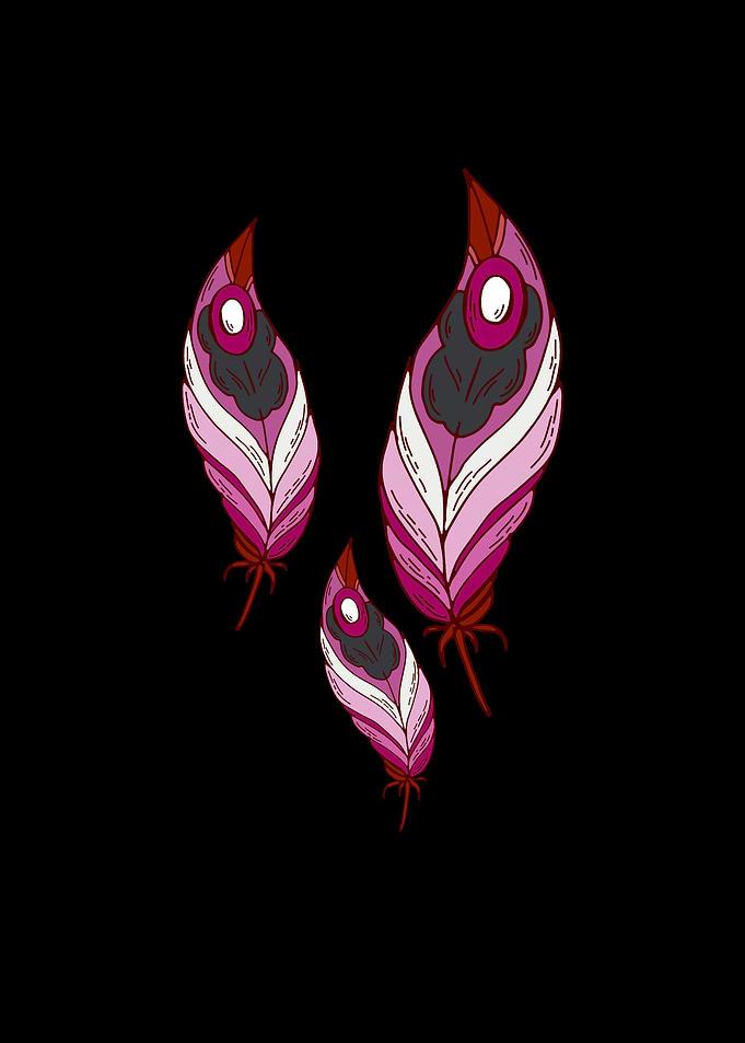 Asexual Pride Feathers