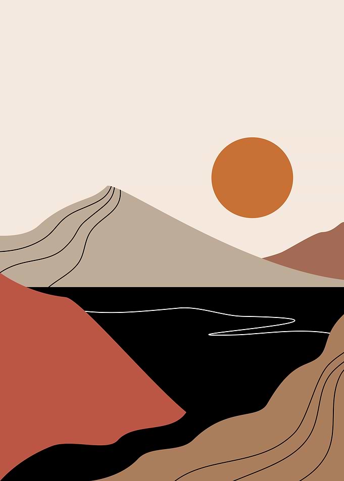 abstract river in the morn