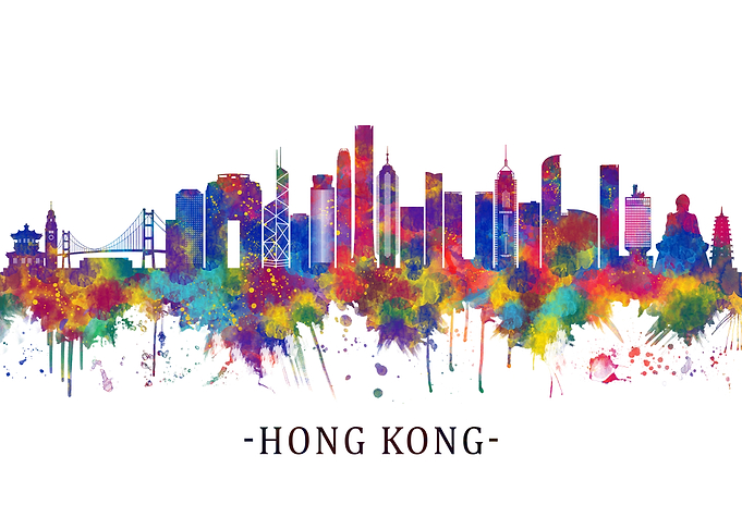 Hong Kong China Skyline