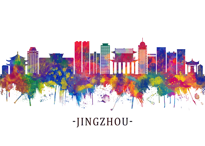 Jingzhou China Skyline