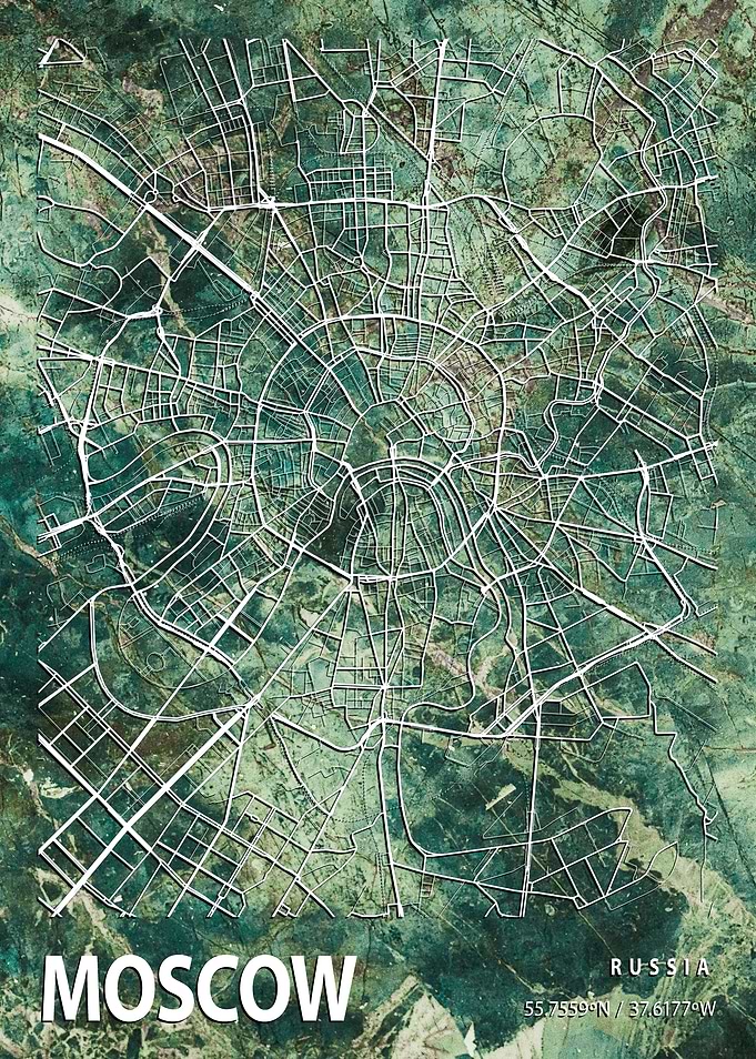 Moscow City Map Russia