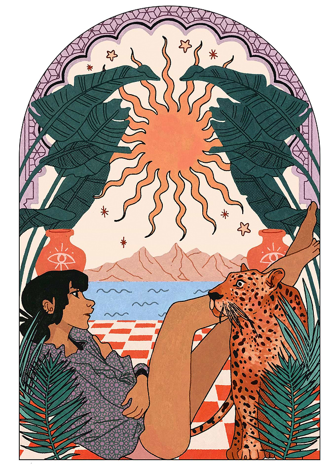 Girl and the jaguar