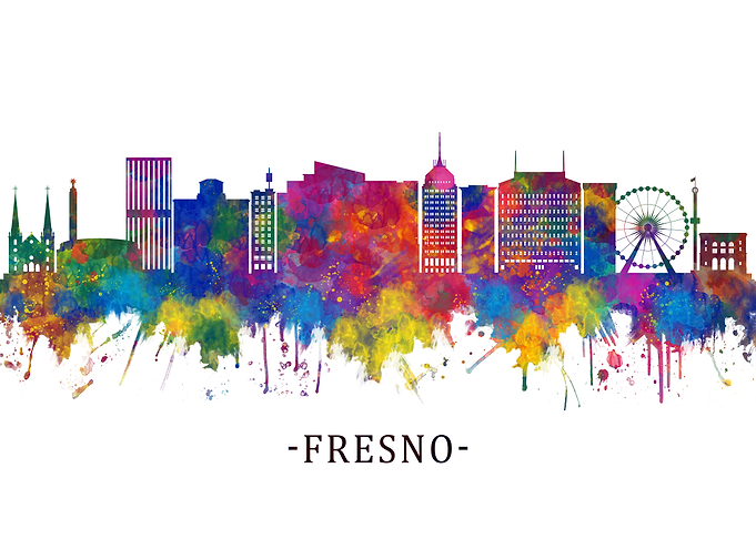 Fresno California Skyline