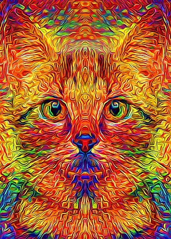 Kitten Colorful Mosaic