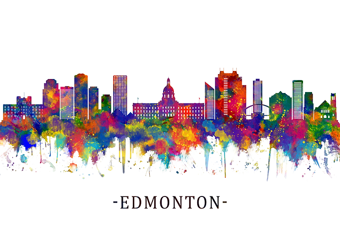 Edmonton Canada Skyline