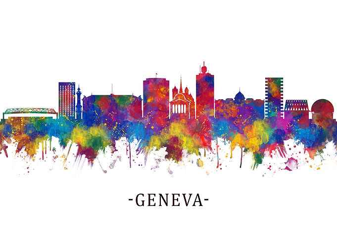 Geneva Switzerland Skyline