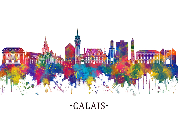 Calais France Skyline