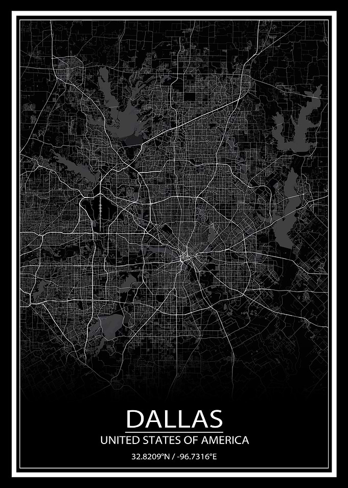 Dallas Black Map