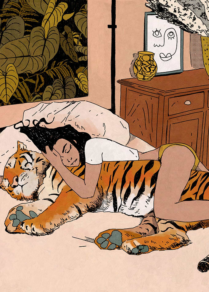 Girl and the tiger