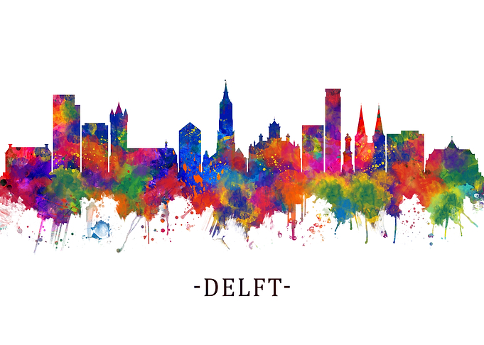 Delft Netherlands Skyline