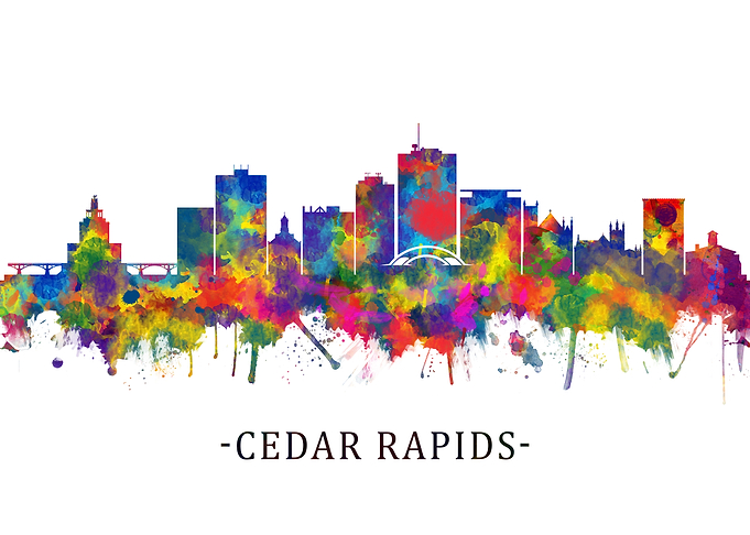 Cedar Rapids Iowa Skyline