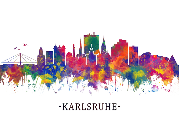 Karlsruhe Germany Skyline
