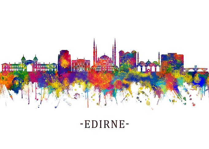 Edirne Turkey Skyline