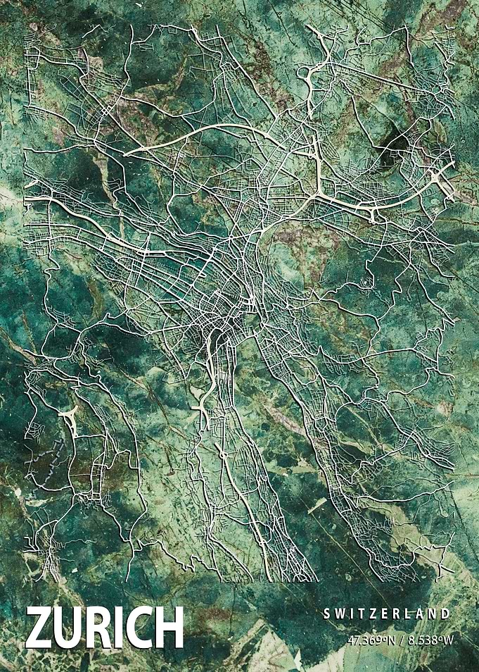Zurich Map Switzerland