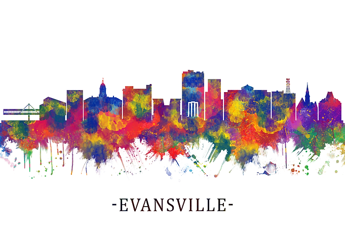 Evansville Indiana Skyline