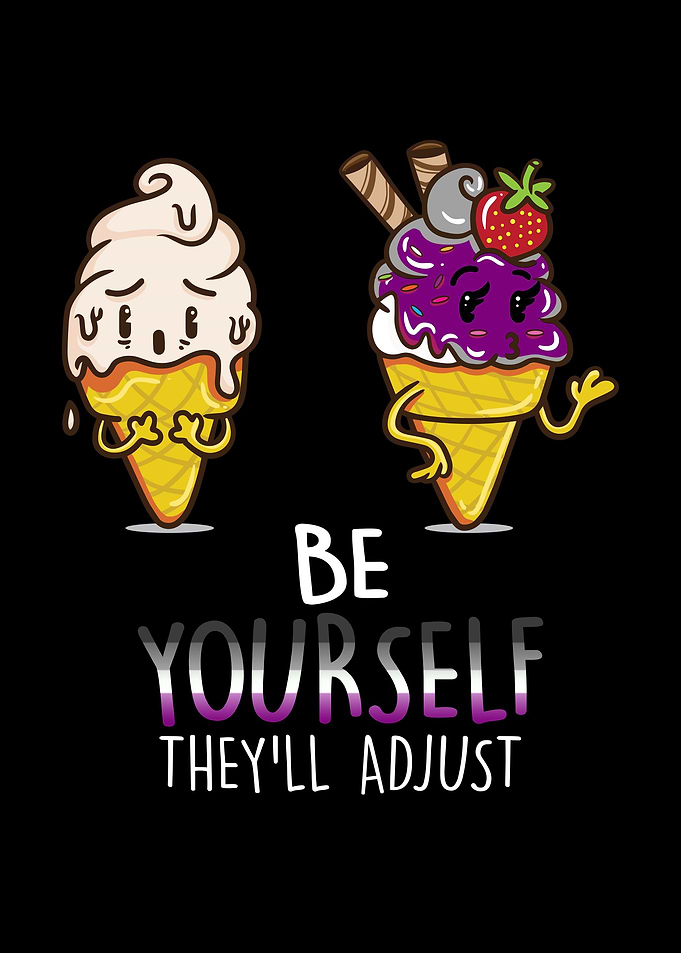 Asexual Pride Cute Ice