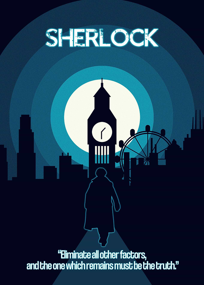 Sherlock Silhouette Poster