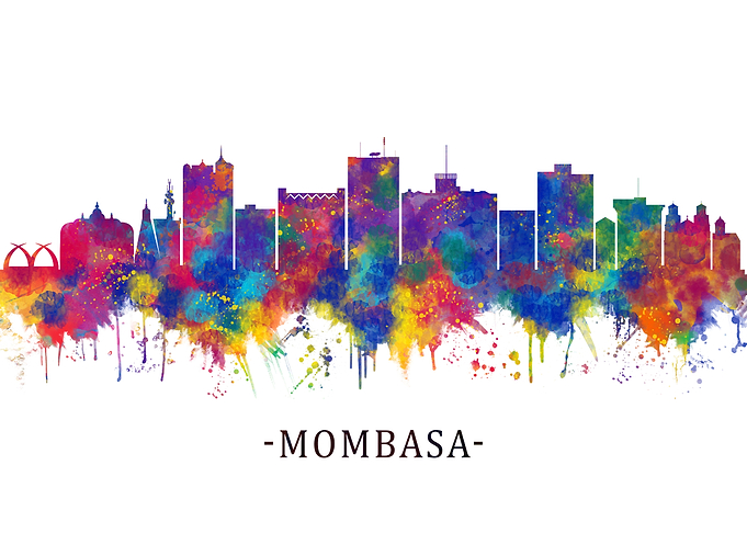 Mombasa Kenya Skyline