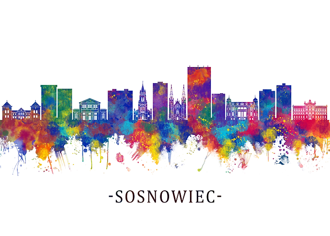 Sosnowiec Poland Skyline