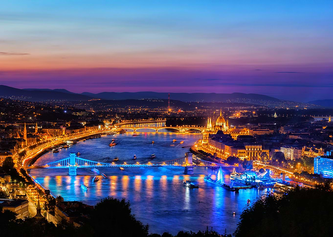 Blue Hour In Budapest