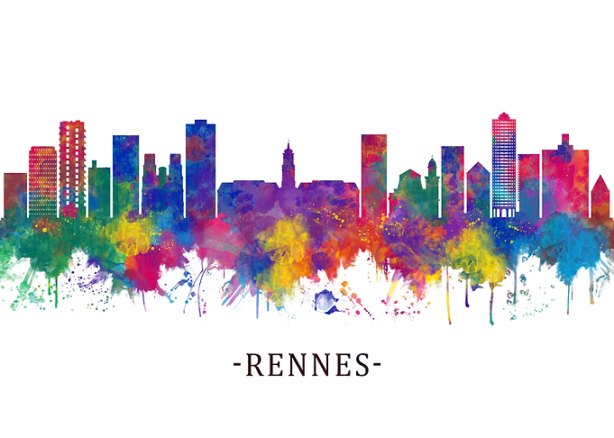 Rennes France Skyline
