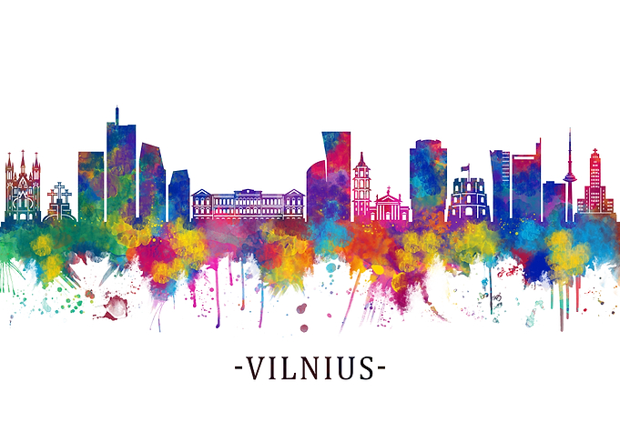 Vilnius Lithuania Skyline