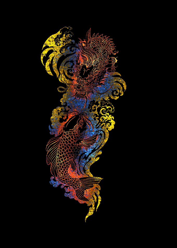 Fish dark blue