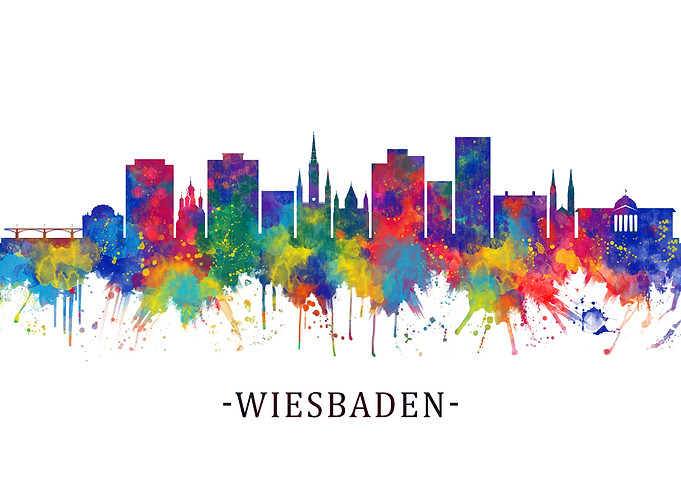 Wiesbaden Germany Skyline