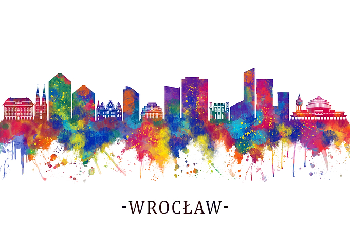 Wroclaw Poland Skyline